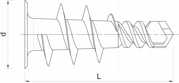 Łącznik samowiercący nylon 16x36 mm i wkręt 3,9x32 mm Rawlplug DRA01 25 szt - obrazek 6