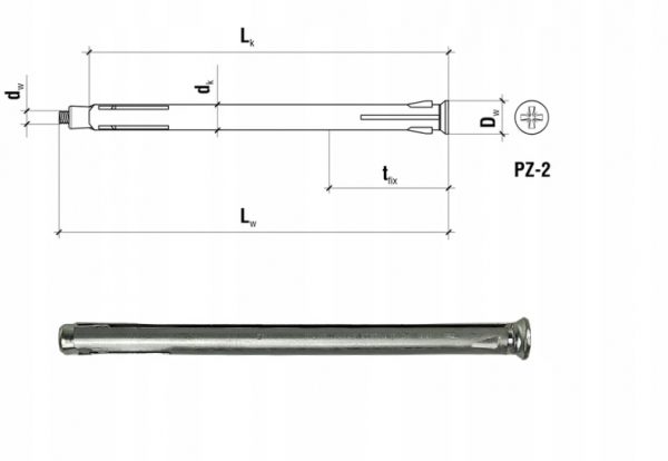 Kotwa łącznik do ościeżnic LO 10x92x6x107mm KLIMAS 100szt. - obrazek 2