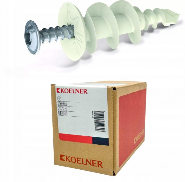 Łącznik samowiercący nylon 14x22 mm i wkręt 3,9x32 mm Koelner DRA01 4 szt